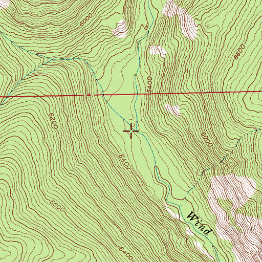 Topographic Map of Indigo Creek, ID