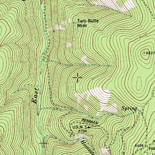 Topographic Map of Penman Hill, ID