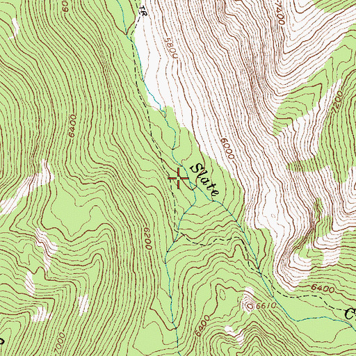 Topographic Map of Bentz Creek, ID