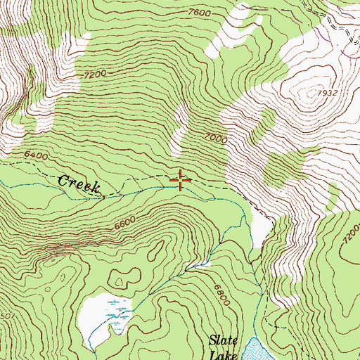 Topographic Map of Whiskey Bills Cabin, ID