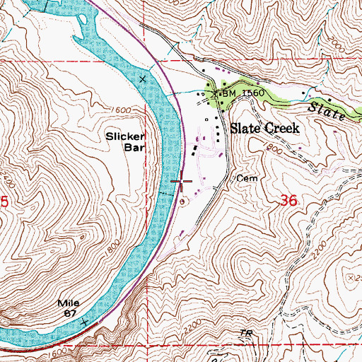 Topographic Map of Slate Creek District Ranger Station, ID
