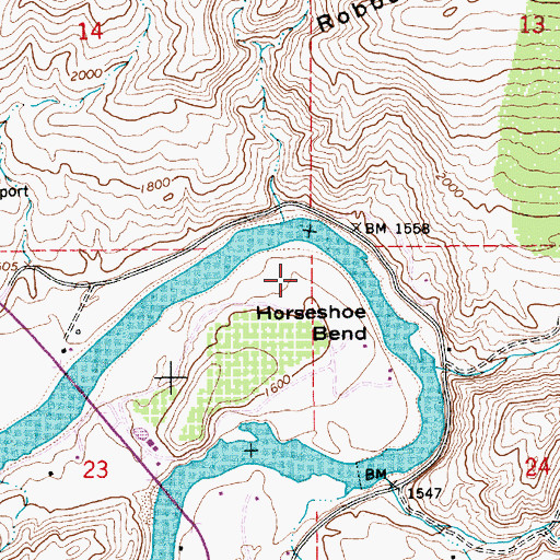 Topographic Map of Kilgore Orchard, ID