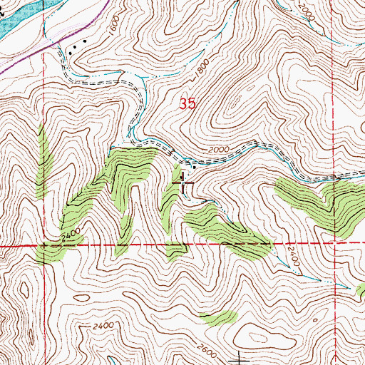 Topographic Map of Brown, ID