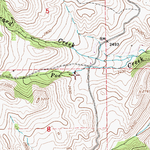 Topographic Map of Zumwalt, ID