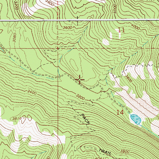 Topographic Map of Drake Cemetery, ID