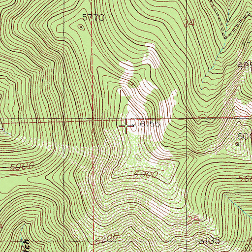 Topographic Map of Johns Mountain, ID