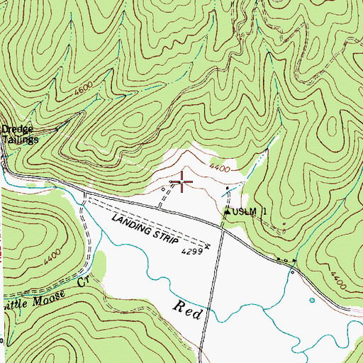 Topographic Map of Lightfoot, ID