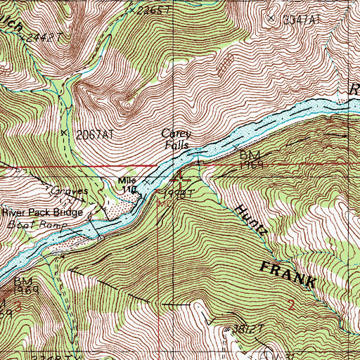 Topographic Map of Turner, ID