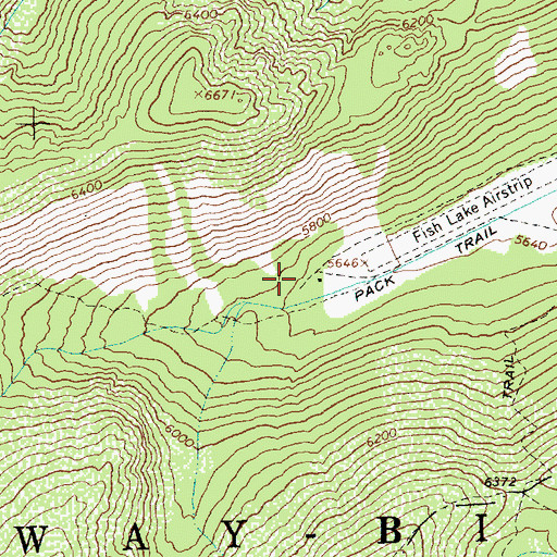 Topographic Map of Fish Lake Cabin, ID