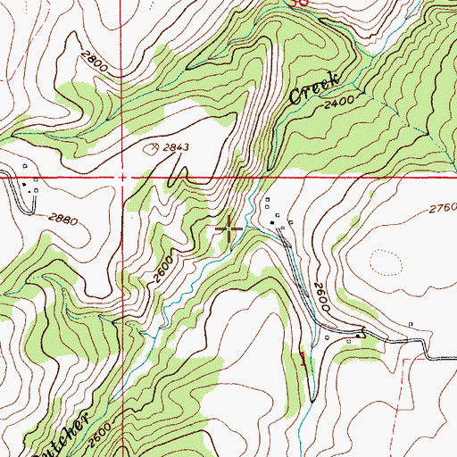 Topographic Map of Cox, ID