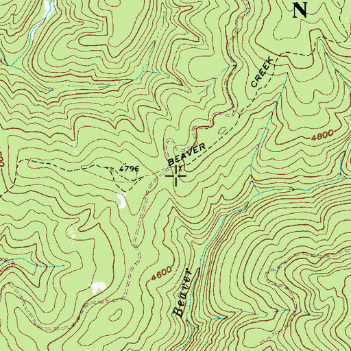 Topographic Map of Iron Crown Mine, ID