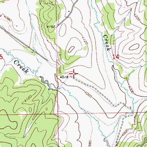 Topographic Map of E Manes, ID