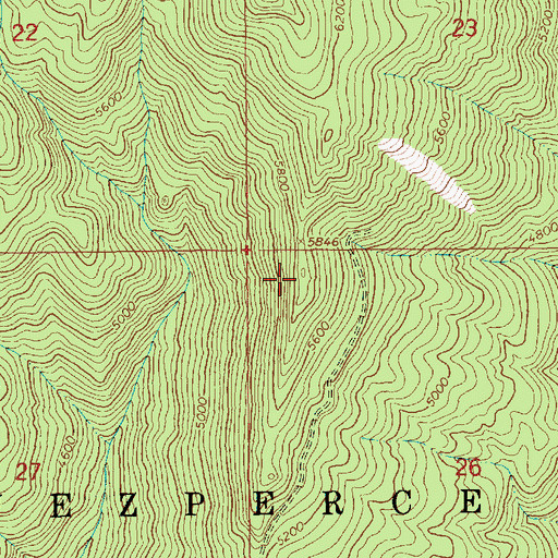 Topographic Map of Padrick Ridge, ID