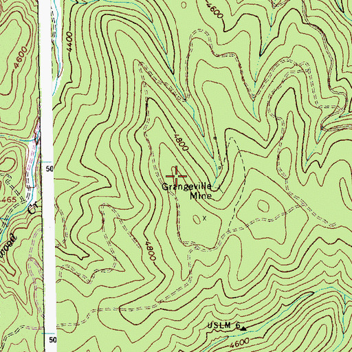 Topographic Map of Grangeville, ID