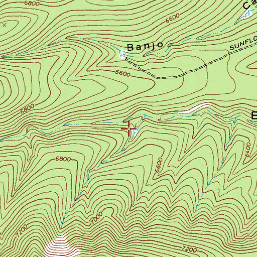 Topographic Map of Pine Tank, AZ