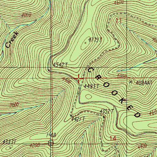Topographic Map of Independence Saddle, ID