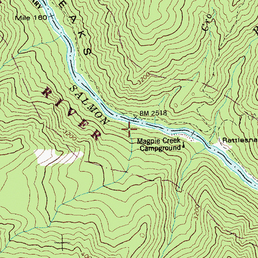 Topographic Map of Magpie Creek District Ranger Station, ID