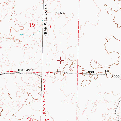 Topographic Map of Ryegrass Flat, ID