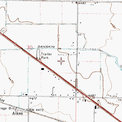 Topographic Map of Bingham County, ID