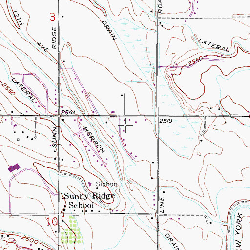 Topographic Map of East Side Elementary School, ID