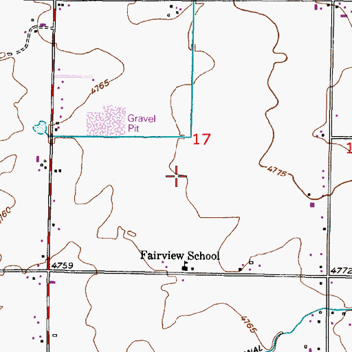 Topographic Map of South Fairview Primary School, ID