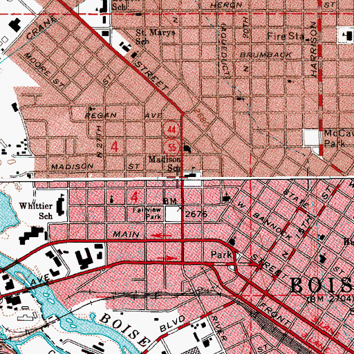 Topographic Map of Madison Early Childhood Center, ID