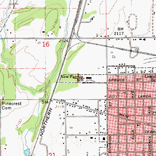 Topographic Map of Farmin Stidwell Elementary School, ID