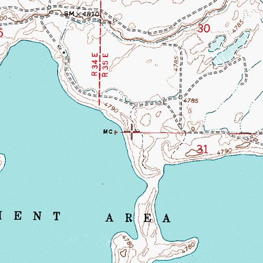 Topographic Map of Mud Lake Wildlife Management Area, ID