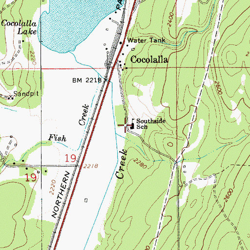 Topographic Map of Southside Elementary School, ID