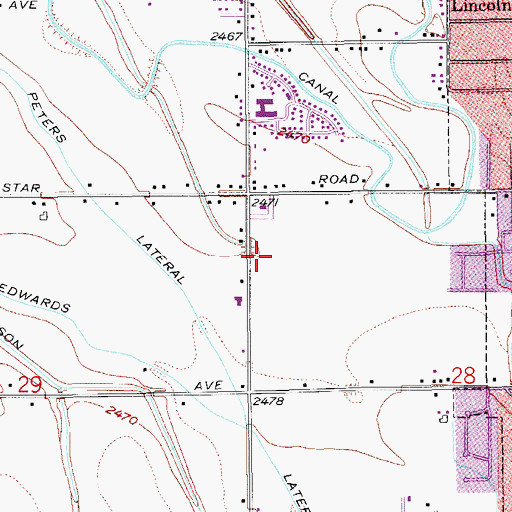 Topographic Map of West Middle School, ID