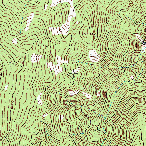 Topographic Map of Nez Perce National Forest, ID