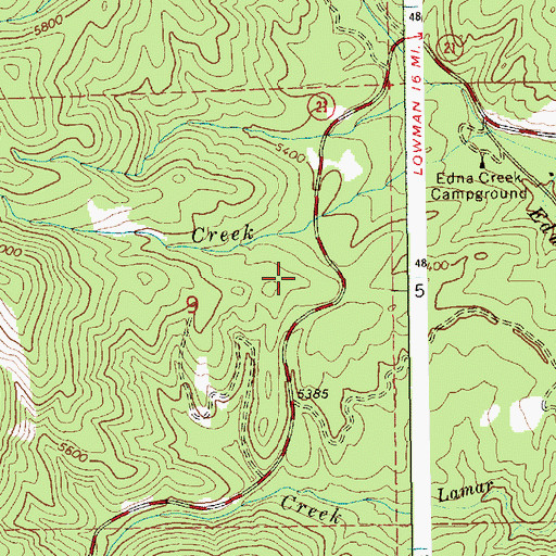 Topographic Map of Whoop Um Up Recreation Site, ID