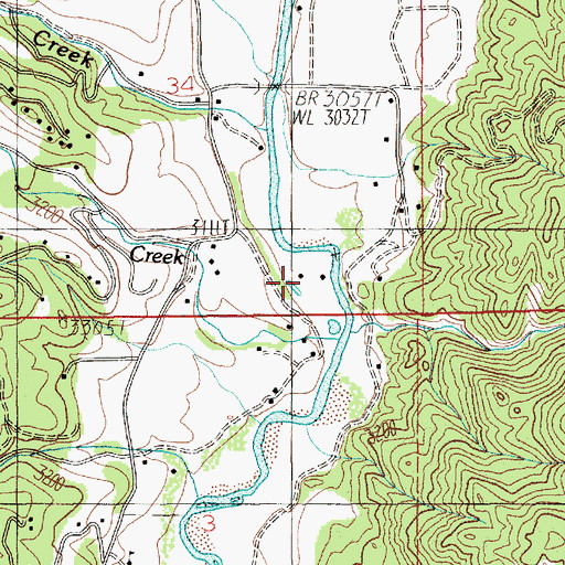 Topographic Map of Terrace Lakes Resort, ID