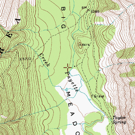 Topographic Map of Deadman Cabin, ID