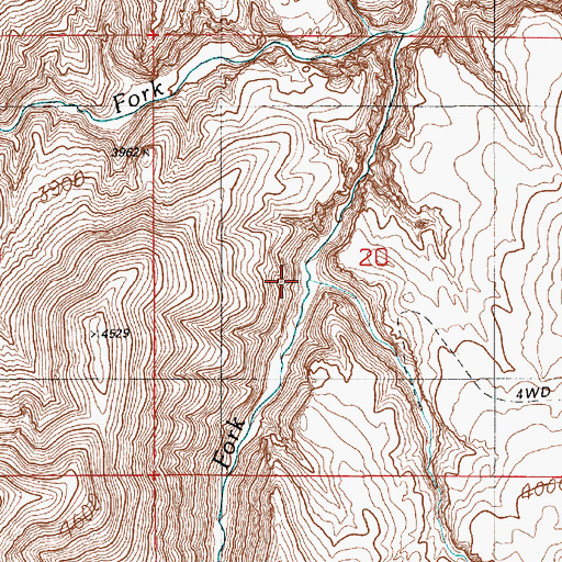 Topographic Map of Gerdie Creek, ID