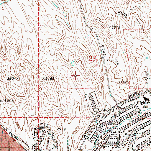 Topographic Map of Boise Cascade Heliport, ID