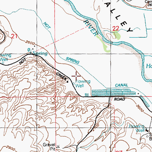 Topographic Map of Owen Ranches Inc Airport, ID