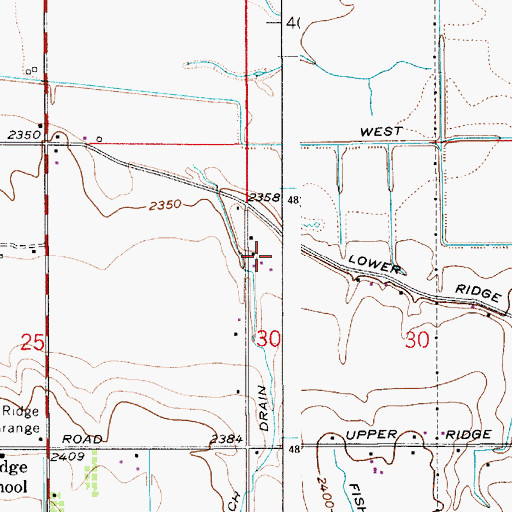 Topographic Map of Davison Ranch Airport (historical), ID
