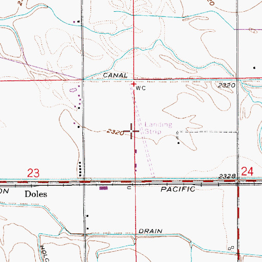 Topographic Map of Frank Field (historical), ID