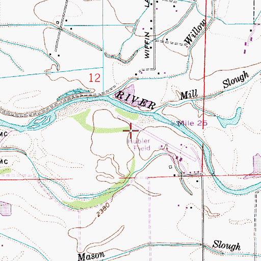 Topographic Map of Hubler Field, ID