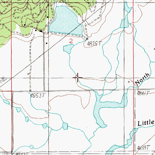 Topographic Map of Hidden Lakes Airport, ID