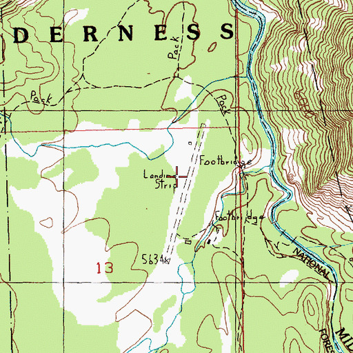 Topographic Map of Morgan Ranch Airport, ID