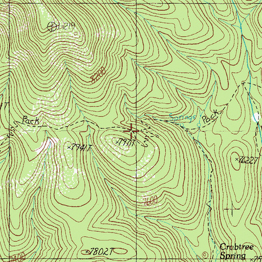 Topographic Map of Salt House Eighteen Trail, AZ