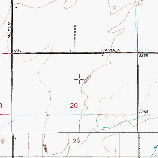 Topographic Map of Hawk Haven Airport, ID