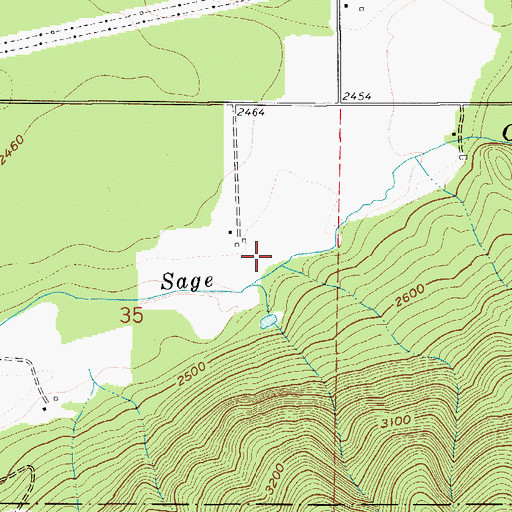 Topographic Map of Cedar Mountain Sky Ranch (historical), ID
