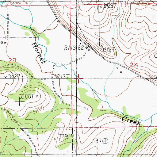 Topographic Map of Flying Y Ranch Airport, ID