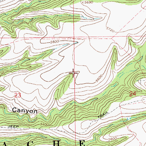 Topographic Map of Secondary Tank, AZ