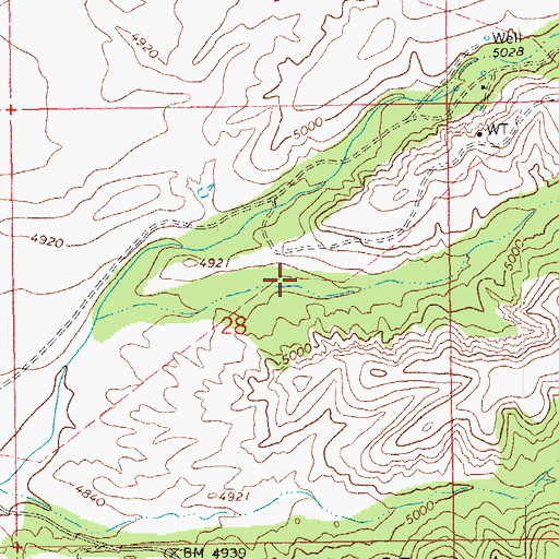Topographic Map of Simmons Spring, AZ