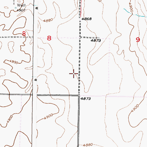 Topographic Map of Q B One Airport, ID