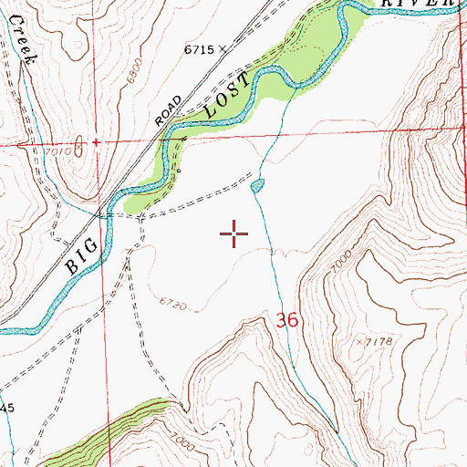 Topographic Map of Star 'S' Ranch Airport, ID